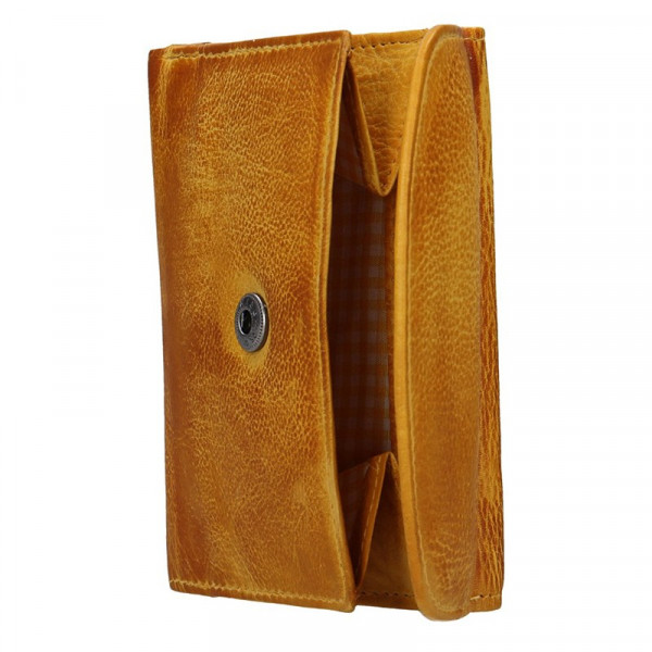 Dámska kožená peňaženka Lagen Norra - žlto-hnedá