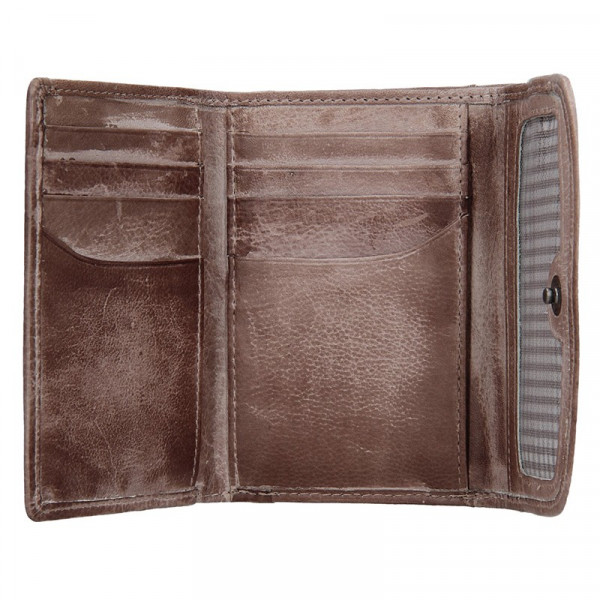 Dámska kožená peňaženka Lagen Norra - béžovo-hnedá
