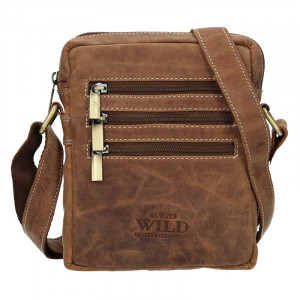 Pánska taška cez rameno Always Wild Emil - svetlo hnedá