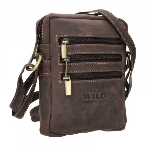 Pánska taška cez rameno Always Wild Emil - tmavo hnedá