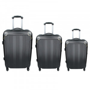 Sada 3 cestovných kufrov MADISSON Michaela S, M, L - čierna