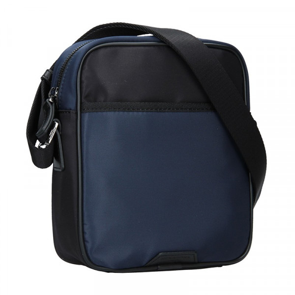 Pánska taška cez rameno Hexagon Moris - čierno-modrá