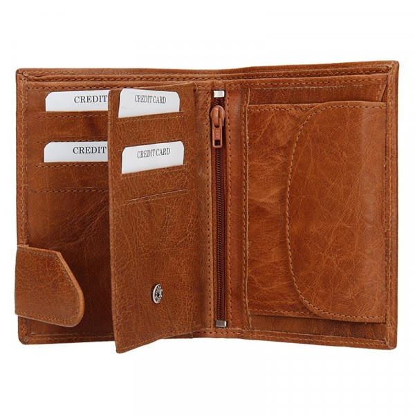 Pánska kožená peňaženka SendiDesign SNW6945 - svetlo hnedá