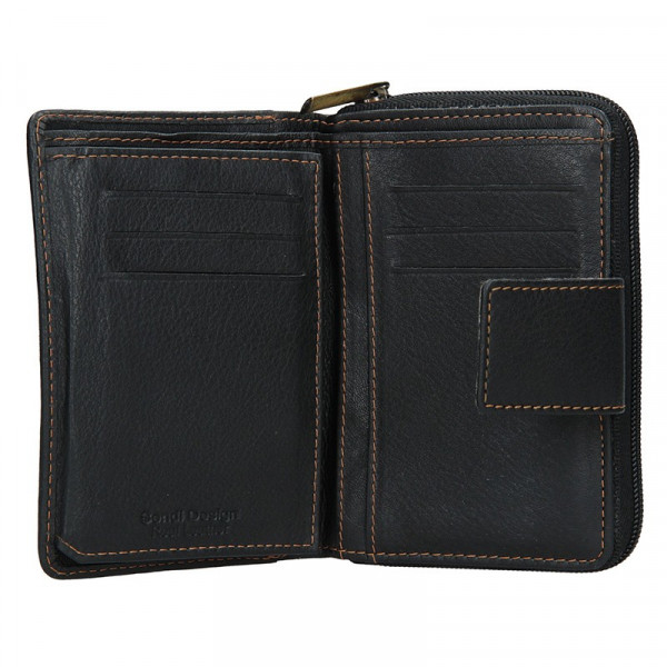 Dámska kožená peňaženka SendiDesign Mona - čierna