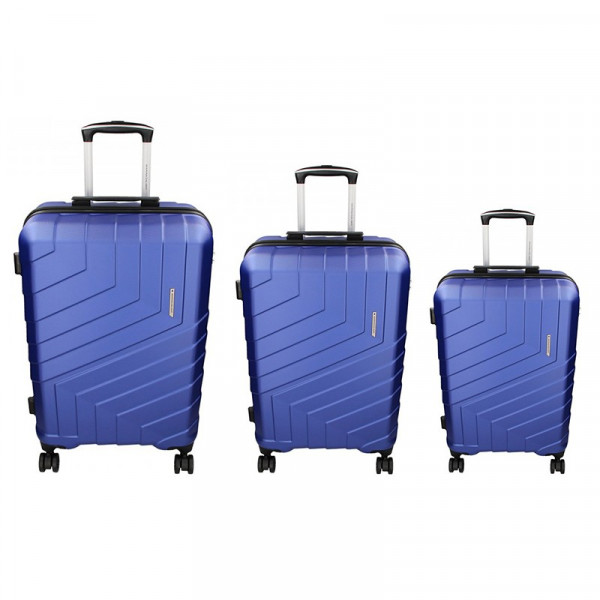 Sada 3 cestovných kufrov Marina Galanti Reno S, M, L - modrá