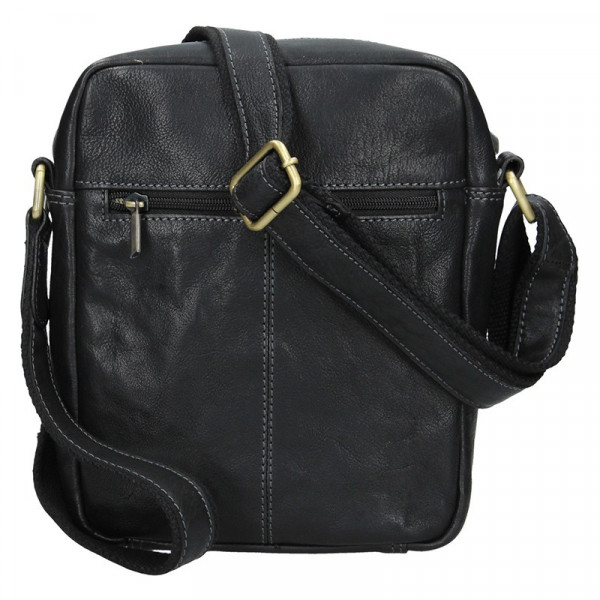 Pánska kožená taška cez rameno SendiDesign Curzio - čierna