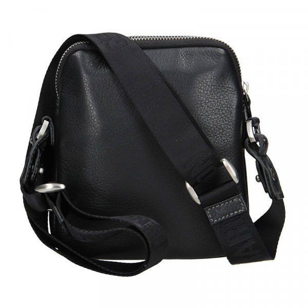 Pánská kožená taška přes rameno Gérard Henon Minimalix - čierná