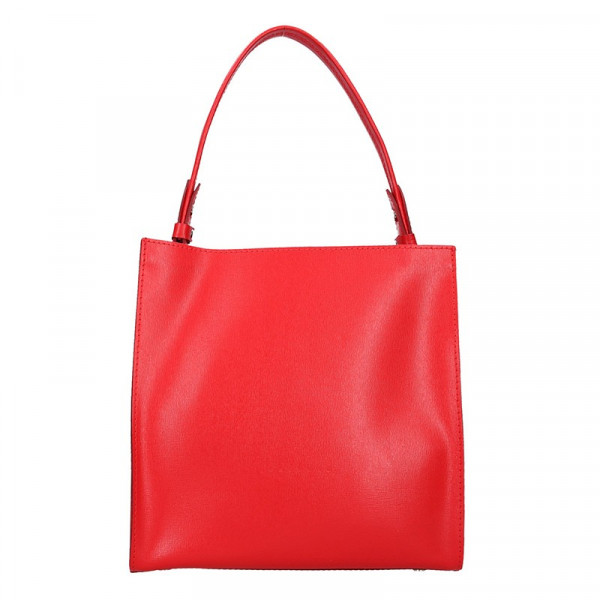 Dámska kožená kabelka Facebag Ange - červená