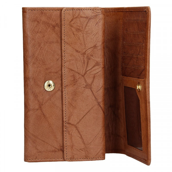 Dámska kožená peňaženka Lagen Victoria - svetlo hnedá