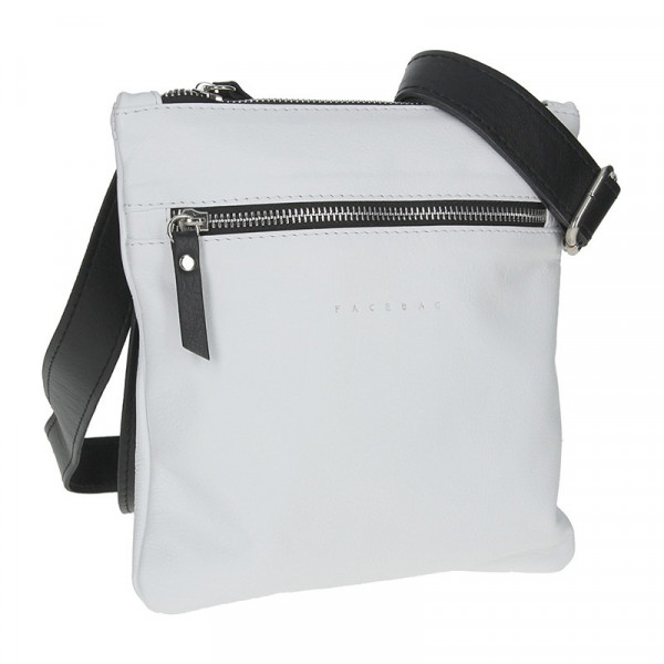 Pánska taška cez rameno Facebag Arnold - bielo-čierna