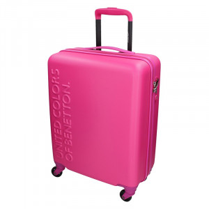 Kabínový cestovný kufor United Colors of Benetton Aura - růžová