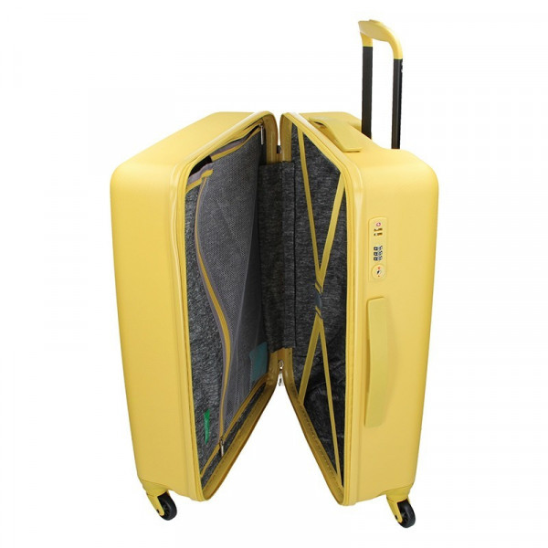 Sada 3 cestovných kufrov United Colors of Benetton Aura S,M,L - žltá