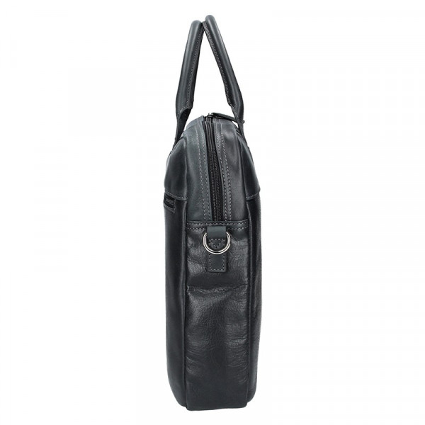 Dámska kožená taška na notebook Katana Evelin - čierna