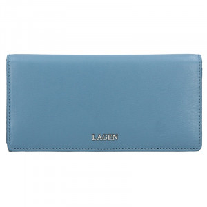 Dámska kožená peňaženka Lagen Evelin - modrá