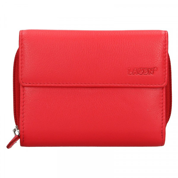 Dámska kožená peňaženka Lagen Miriam - červená