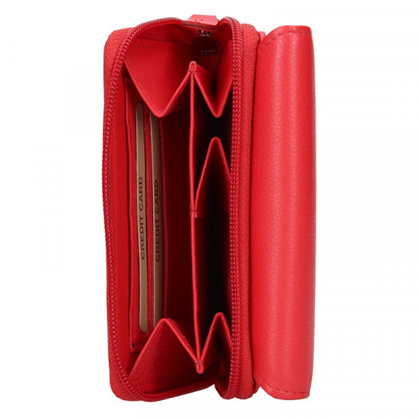 Dámska kožená peňaženka Lagen Miriam - červená