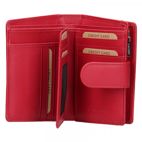 Dámska kožená peňaženka Lagen Kamila - červená