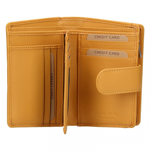 Dámska kožená peňaženka Lagen Kamila - žltá