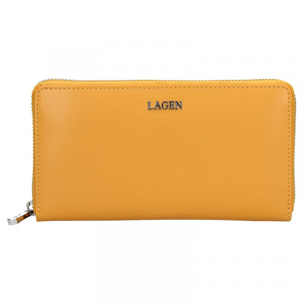 Dámska kožená peňaženka Lagen Dita - žltá