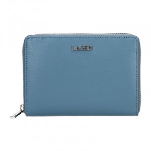 Dámska kožená peňaženka Lagen Apolen - modrá