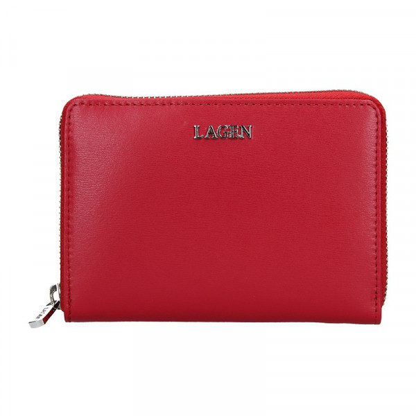 Dámska kožená peňaženka Lagen Apolen - červená