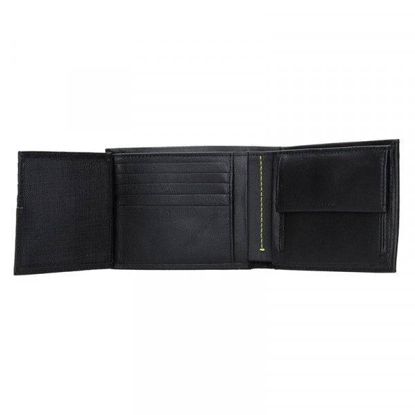 Pánska kožená slim peňaženka Calvin Klein Mante - čierna