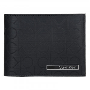 Pánska kožená slim peňaženka Calvin Klein Fredy - čierna