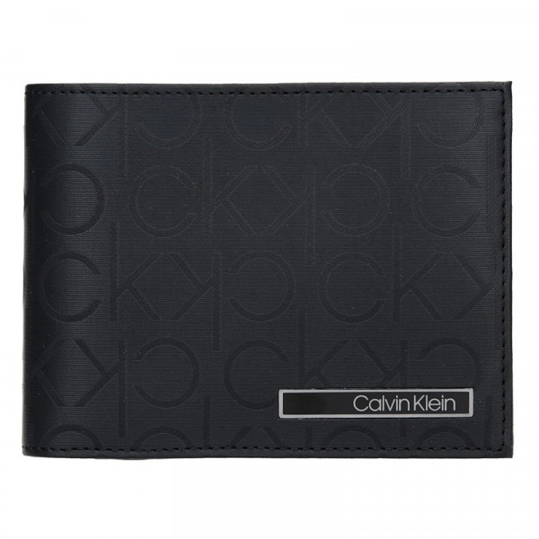 Pánska kožená slim peňaženka Calvin Klein Triss - čierna