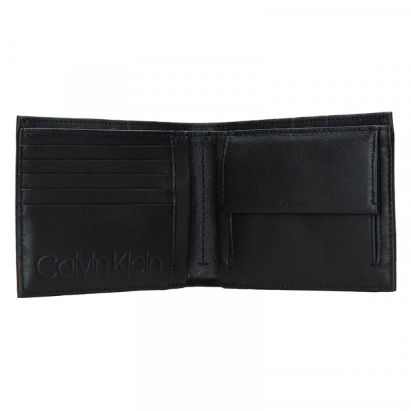 Pánska kožená slim peňaženka Calvin Klein Fredy - čierna