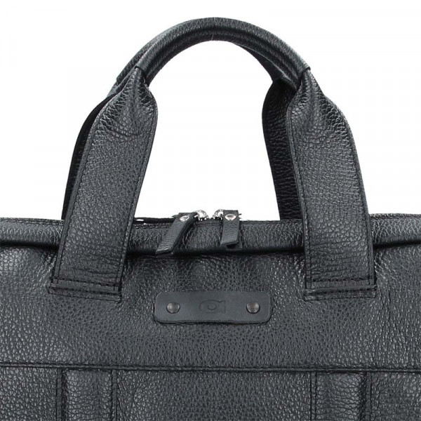 Luxusná pánska kožená taška Daag Proven - čierna
