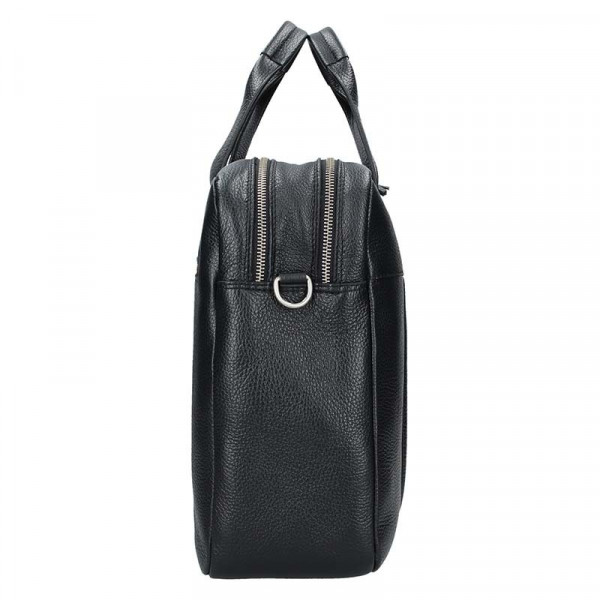 Luxusná pánska kožená taška Daag Proven - čierna