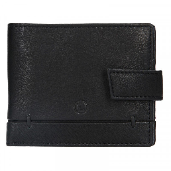 Pánska kožená peňaženka Lagen Břetislav - čierna