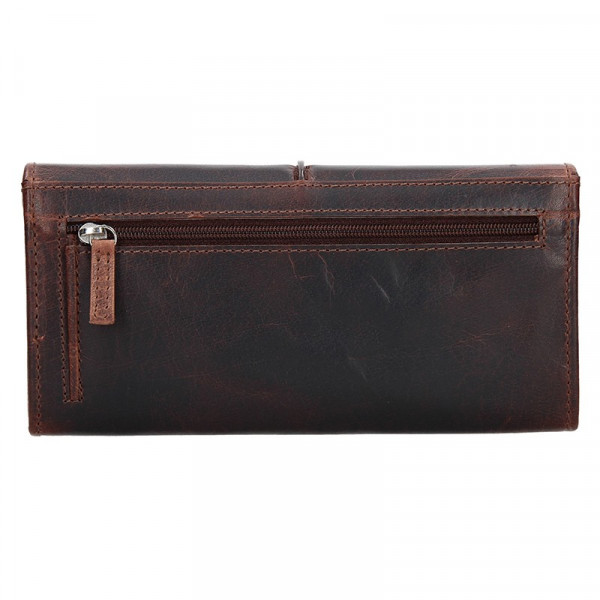 Dámska kožená peňaženka Lagen Amanda - tmavo hnedá