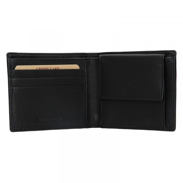 Pánska kožená slim peňaženka Lagen Olha - čierna