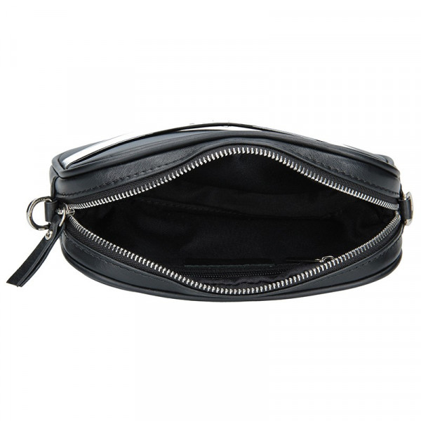 Trendy dámska kožená crossbody kabelka Facebag Ninas - černá