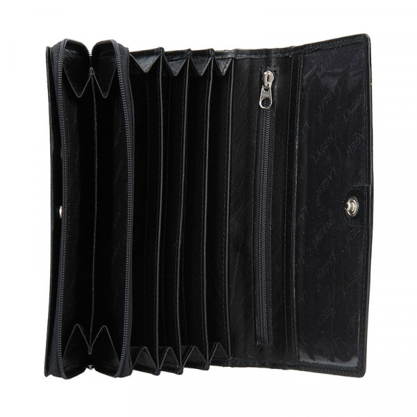 Dámska kožená peňaženka Lagen Milena - čierna