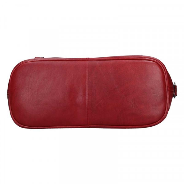 Dámska kožená kabelka Lagen Dana - červená