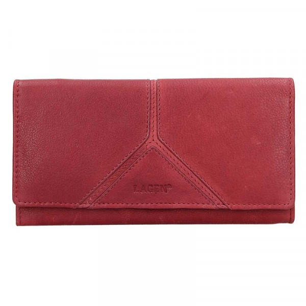 Dámska kožená peňaženka Lagen Frela - červená