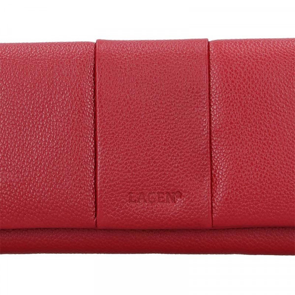 Dámska kožená peňaženka Lagen Nicol - červená