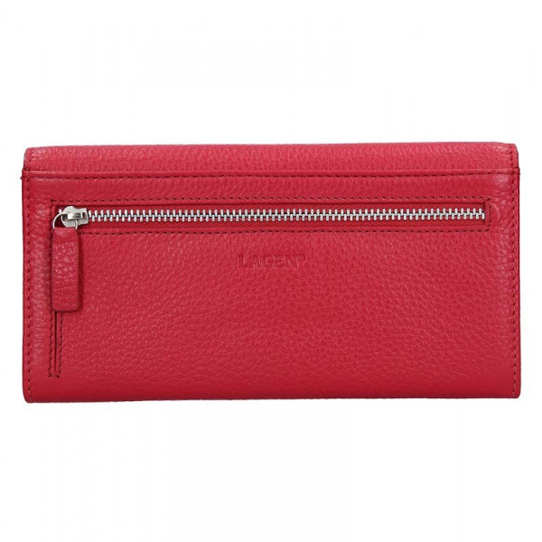 Dámska kožená peňaženka Lagen Kasandra - červená