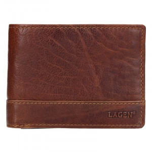 Pánska kožená peňaženka Lagen Tex - svetlo hnedá