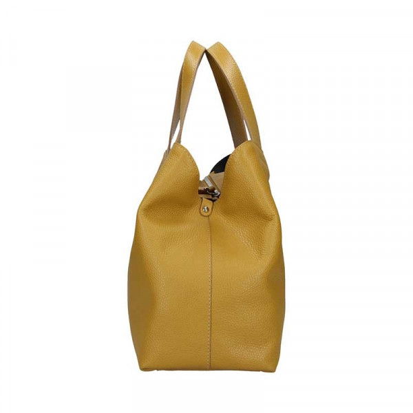 Dámska kožená kabelka Facebag Sofi - horčicová