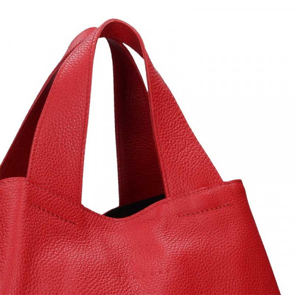 Dámska kožená kabelka Facebag Sofi - červená