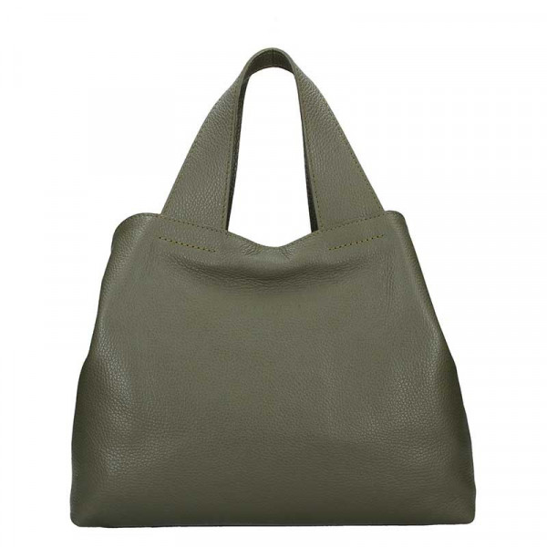Dámska kožená kabelka Facebag Sofi - olivová