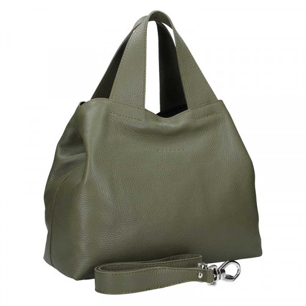 Dámska kožená kabelka Facebag Sofi - olivová