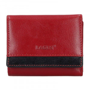 Dámska kožená peňaženka Lagen Ela - červeno-čierna