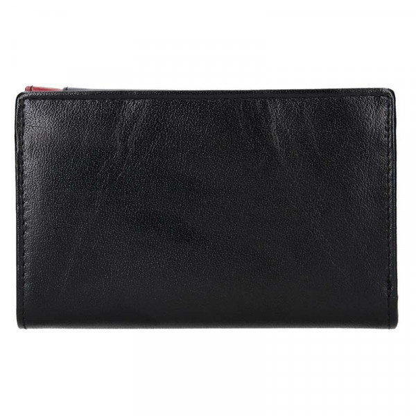Dámska kožená peňaženka Lagen Gina - čierno-červená