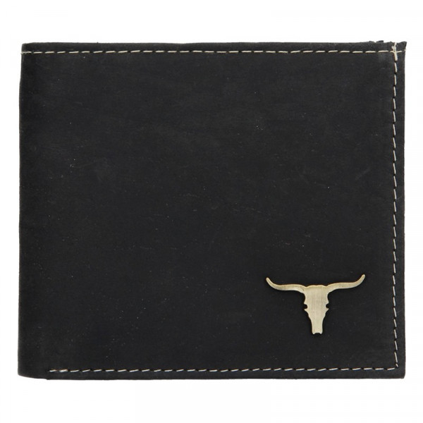 Pánska kožená peňaženka Wild Buffalo Martin - čierna