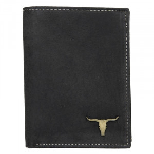 Pánska kožená peňaženka Wild Buffalo Tom - čierna