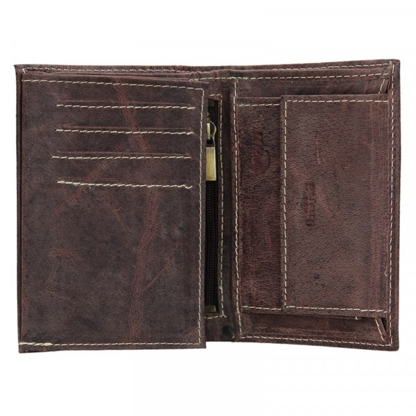 Pánska kožená peňaženka Wild Buffalo Tom - hnedá